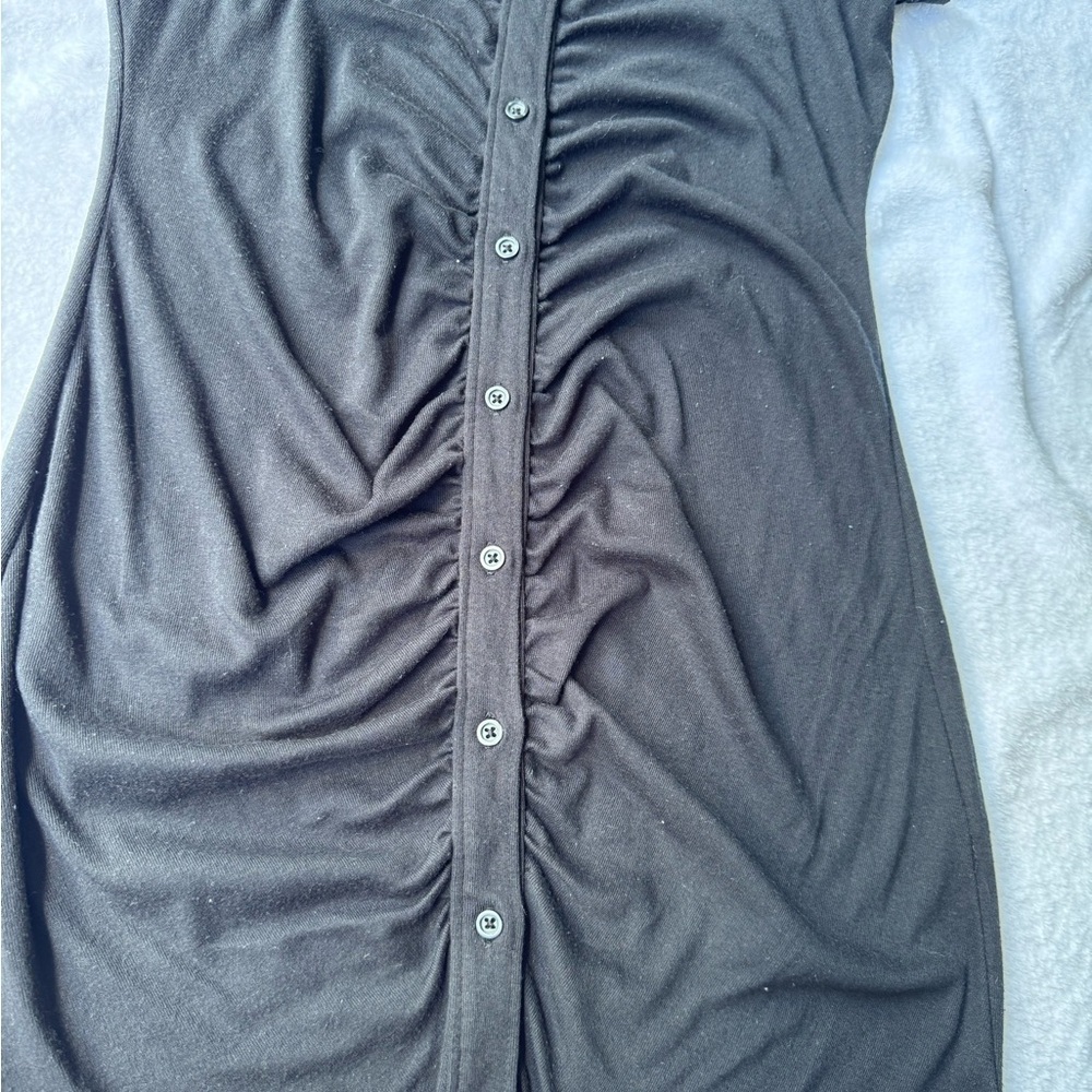 SO Classic Black Ruched Mini Dress - Picture 5 of 8